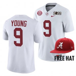 Men's Alabama Crimson Tide #9 Bryce Young 2021 Cotton Bowl Champions NCAA CFP White College Football Jersey 2403RZYN4